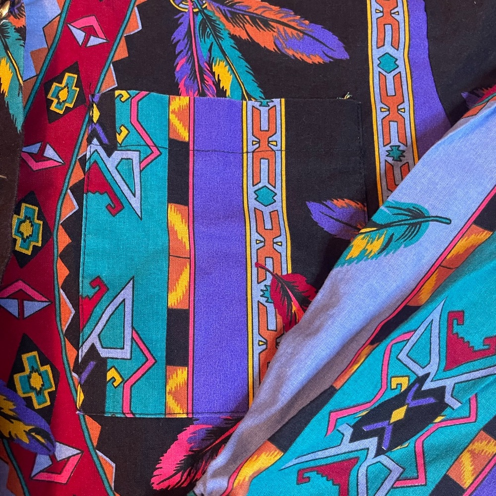 Western Trading Co. Multicolor Patterned Shirt 90… - image 3